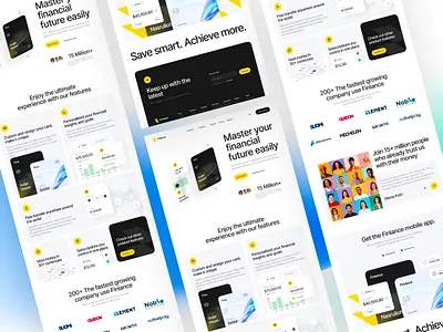 Finlance — Smart Financial Management Web UI Design design figma figma design finance finance management finance website graphic design landing page landing page design ui ui design uiux user experience user interface ux ux design web web design website website design