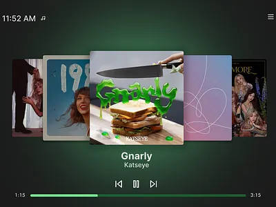 #DailyUI - Day 9 Music Player car display graphic design music player ui