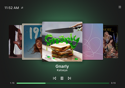 #DailyUI - Day 9 Music Player car display graphic design music player ui