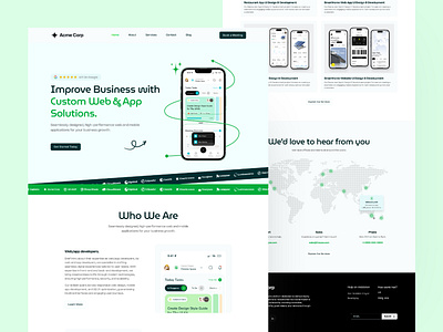 Acme Corp SAAS Website Design ai ai website best web design agency creative website figma finance ui fintech interface modern website product saas saas landing page saas website service software website startup technology website uiux website