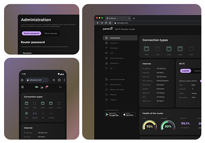 IoT Router Web Interface iot product design responsive design ui ux web interface