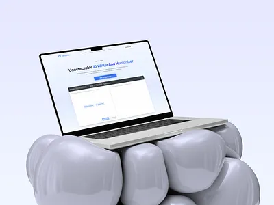 Landing Page Design – AI Content Humanizer App 3d animation branding design graphic design illustration logo motion graphics ui vector