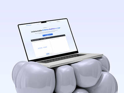 Landing Page Design – AI Content Humanizer App 3d animation branding design graphic design illustration logo motion graphics ui vector