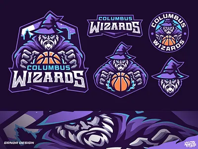 WIZARDS Logo Pack Done for Basketball Team @thecolumbuswizards basketball basketballlogo branding colombus colombuswizards esport esportlogo graphic design logo mascot ohio old oldman sport sportlogo witch witcher wizard wizardlogo wizards