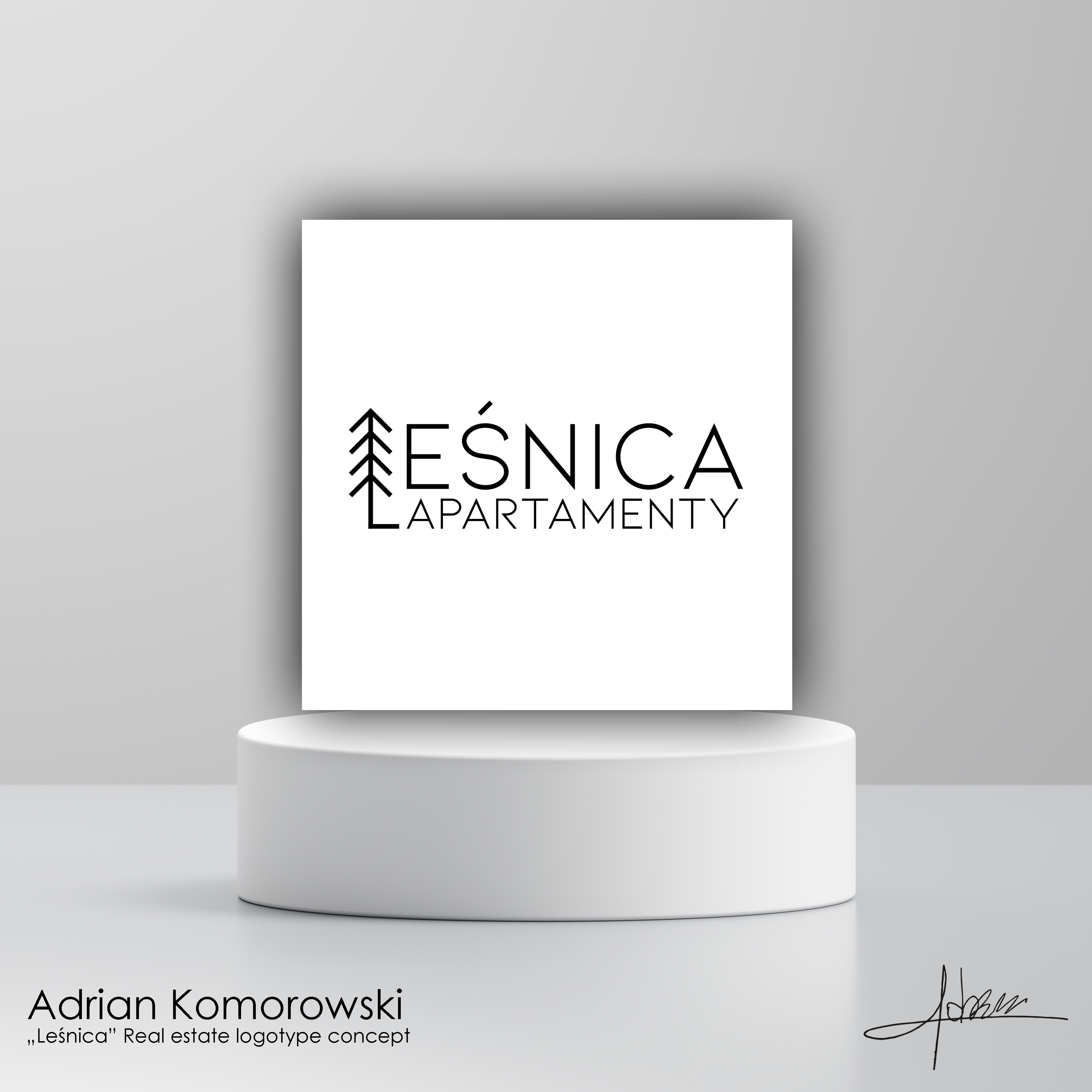 Logo of the development investment - "Leśnica" apartment branding design graphic design logo logo design minimalism
