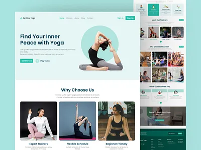 Yoga & Wellness Landing Page Exploration asana clean ui figma fitness website landing page design lifestyle website meditation mindfulness minimal design modern website responsive design ui design ux design web design wellness yoga yoga coach yoga landing page yoga studio yoga website