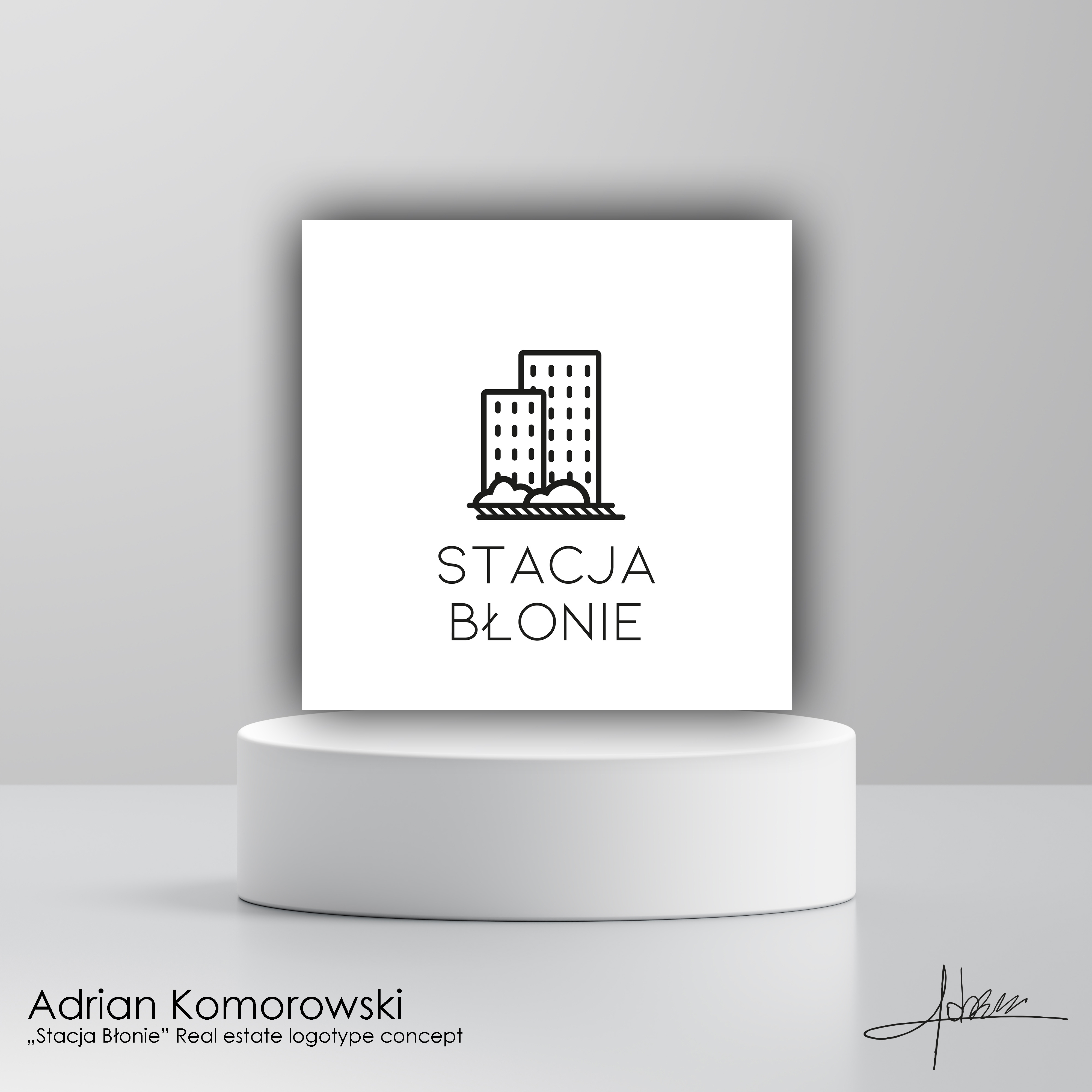 Development Investment - "Stacja Błonie" apartment design development graphic design logo logo design minimalism typography