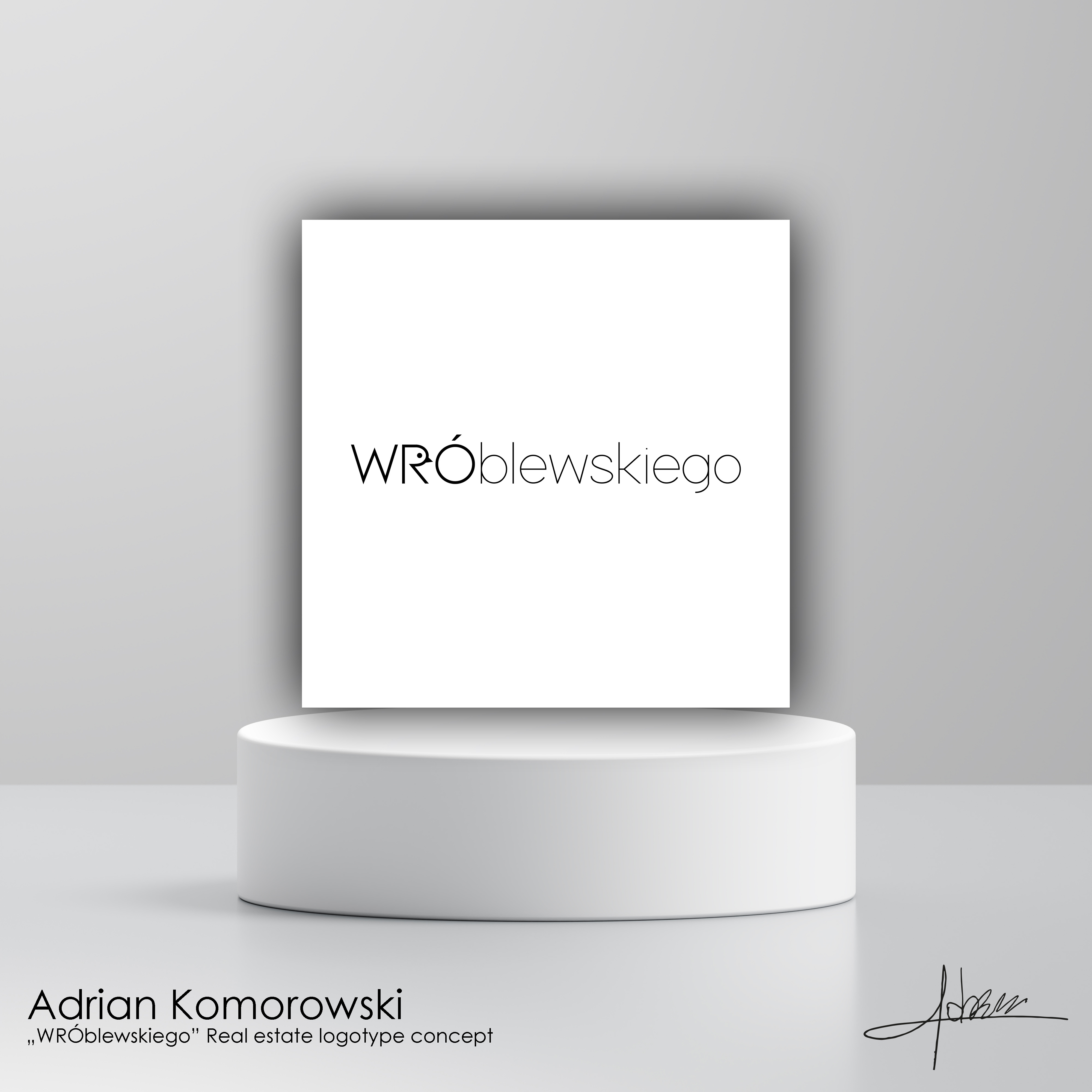 "WRÓblewskiego" - developer's estate logo concept apartment branding city concept design graphic design logo logo design minimalism typography
