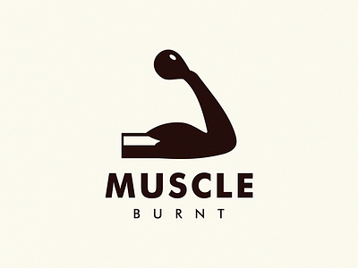 muscle /burnt/ burnt logo muscle