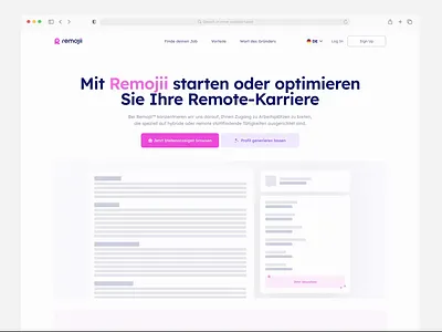 Remote Career Platform Landing Page animation bento bento grid job seeking landing landing page remote ui ux webflow