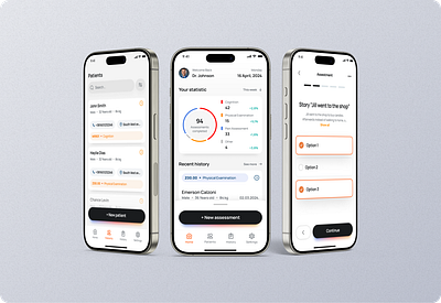 Doctor assessment app app design assessment doctor app medical app ui ux