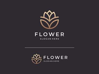 Luxury flower line logo template branding flower golden graphic design line logo lotus luxury minimalist nature rose
