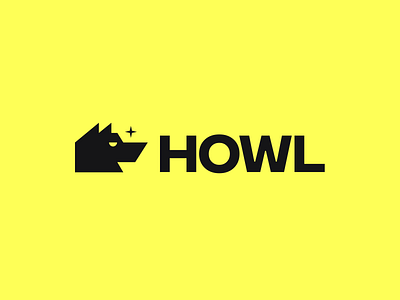 HOWL - Branding Exploration brand branding clean design exploration graphic design howl illustration logo logotype mark symbol vector wolf yellow