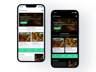 Cravory Mobile/web App concept figma food restaurant ui web design