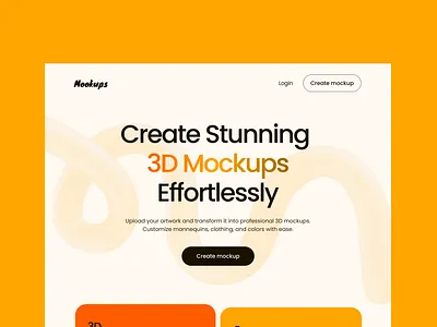Mockup Website graphic design hero landing page ui web