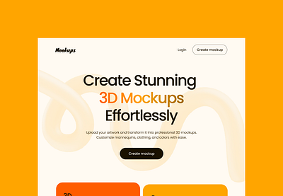 Mockup Website graphic design hero landing page ui web