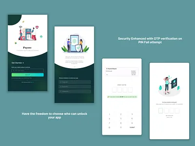 PaySec- The next level of Security authentication branding makepayment otp payment paysec pin security transaction ui upi