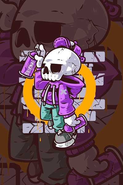 Graffiti Skeletone character graffiti skeleton