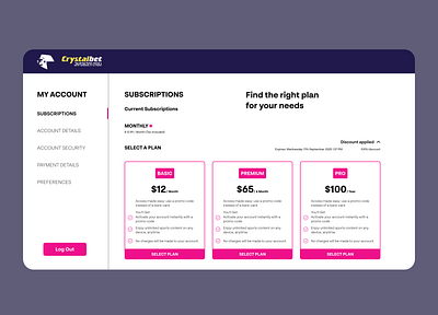 Sports WebSite Subscription Design graphic design ui ux web app web design