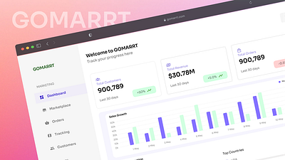 GOMARRT-Sales Management Dasboard 3d animation branding dashboard design graphic design illustration landing page logo motion graphics ui uiux vector