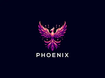 Phoenix Logo bird elegant energy fire flame flight freedom logo modern mythical phoenix phoenix bird phoenix logo power powerful rebirth rise strong wings