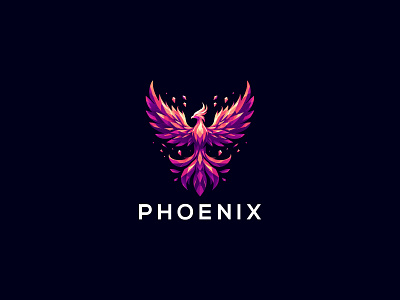Phoenix Logo bird elegant energy fire flame flight freedom logo modern mythical phoenix phoenix bird phoenix logo power powerful rebirth rise strong wings