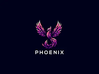 Phoenix Logo bird branding elegant energy fire flame flight freedom logo modern mythical phoenix phoenix logo power powerful rebirth rise strong wings
