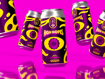 High Hopes Label // Crafted Hope Brewing Co 3d branding design graphic design illustration vector
