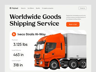 Cargo Delivery Website Design cargo cargo delivery container courrier delivery homepage landing page logistics saas shipping suply chain track order transport uiux web website website design