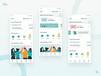 Cicil.co.id – Dashboard Page app branding clean dashboard design elegant finance inspiration logo minimalist mobile simple tech ui