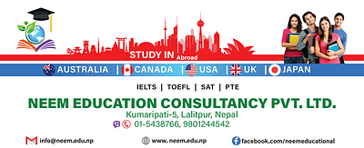 Neem Education Banner Design branding graphic design illustration photoshop typography