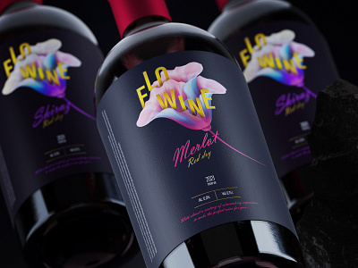 Red wine label design 3d alcohol branding design drink flowine graphic design identity label design logo non alcohol packaging red wine wine wine bottle wine product