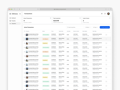 Property Management SaaS Dashboard - Transaction Page admin dashboard ui data visualization ui fintech dashboard property management dashboard property management system real estate dashboard saas dashboard design saas platform design transaction page ui web app design web design
