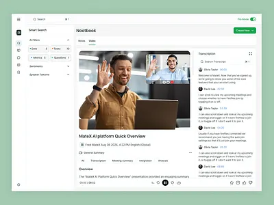 AI Meeting Assistant Landing Page ai ai chat ai concept design ai dashboard ai meeting dashboard ai website artificial intelligence website creative design dashboard design dashboard ui landing page meeting dashboard modern design saas saas dashboard saas website uiux design web app web ui