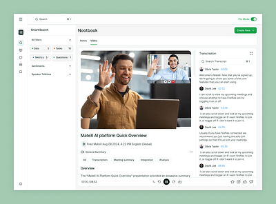 AI Meeting Assistant Landing Page ai ai chat ai concept design ai dashboard ai meeting dashboard ai website artificial intelligence website creative design dashboard design dashboard ui landing page meeting dashboard modern design saas saas dashboard saas website uiux design web app web ui