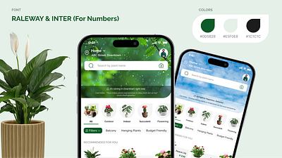 Plant Delivery App app design graphic design mobile app plant product ui ux