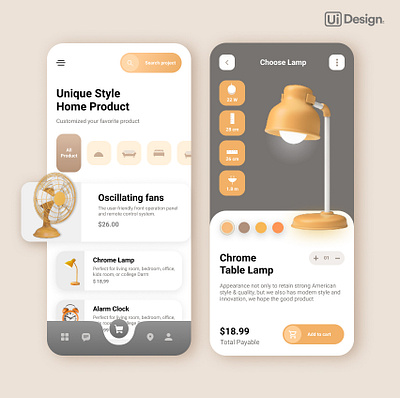 Unique Style Home Product - UIDesignz app branding dashboard design graphic design illustration logo mobile app design ui ux