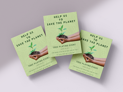Tree Planting Event Brochure (Practice Project) brochure design creative brochure design event brochure flyer design graphic design green brochure green theme nature flyer save the planet tree planting tree planting flyer