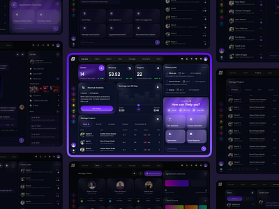 Loop AI - Project Management CRM Dashboard admin dashboard admin panel ai agent dashboard ai assistant calendar chart crm crm dashboard crm software dashboard project management project manager saas saas dashboard task management ui design web design