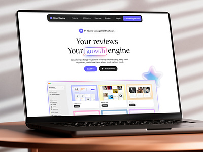 SaaS Website Landing Page Design animation branding cro design graphic design interface landing landing page landing page design minimal product design saas ui ui design uiux ux ux design website website design wiser review