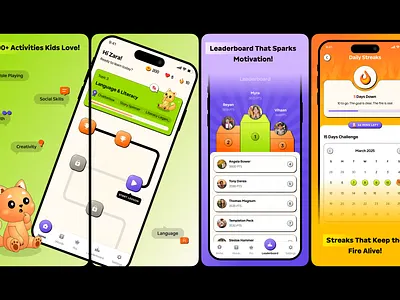 Gamified Learning App – App Store Screenshots app design for app store app marketing design app presentation design app preview design app screenshots for dribbble app screenshots mockup app store and google play design app store design app store listing design app store screenshots creative app store preview educational app screenshots google play screenshots kids learning app ui mobile app screenshots mobile app ui showcase modern app screenshots play store preview design screenshot design for app ui design for app screenshots