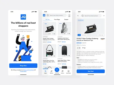 Deals Store App - Mobile UI Design app store blue clean deals deals app design app ecommerce graphic design market app marketplace marketplace app mobile mobile app online store shop shopping store style ui uxui