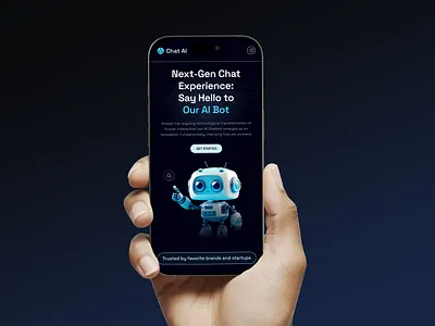 CHAT AI - Mobile UI ai chat ai hero section ai landing page ai logo ai mobile app ai mobile app design ai mobile chat ai mobile design ai mobile ui ai mobile view chat ai bot chat app chat bot chat ui dark ui dark website ui