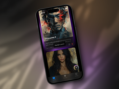 Prompt saver app animation app design ui