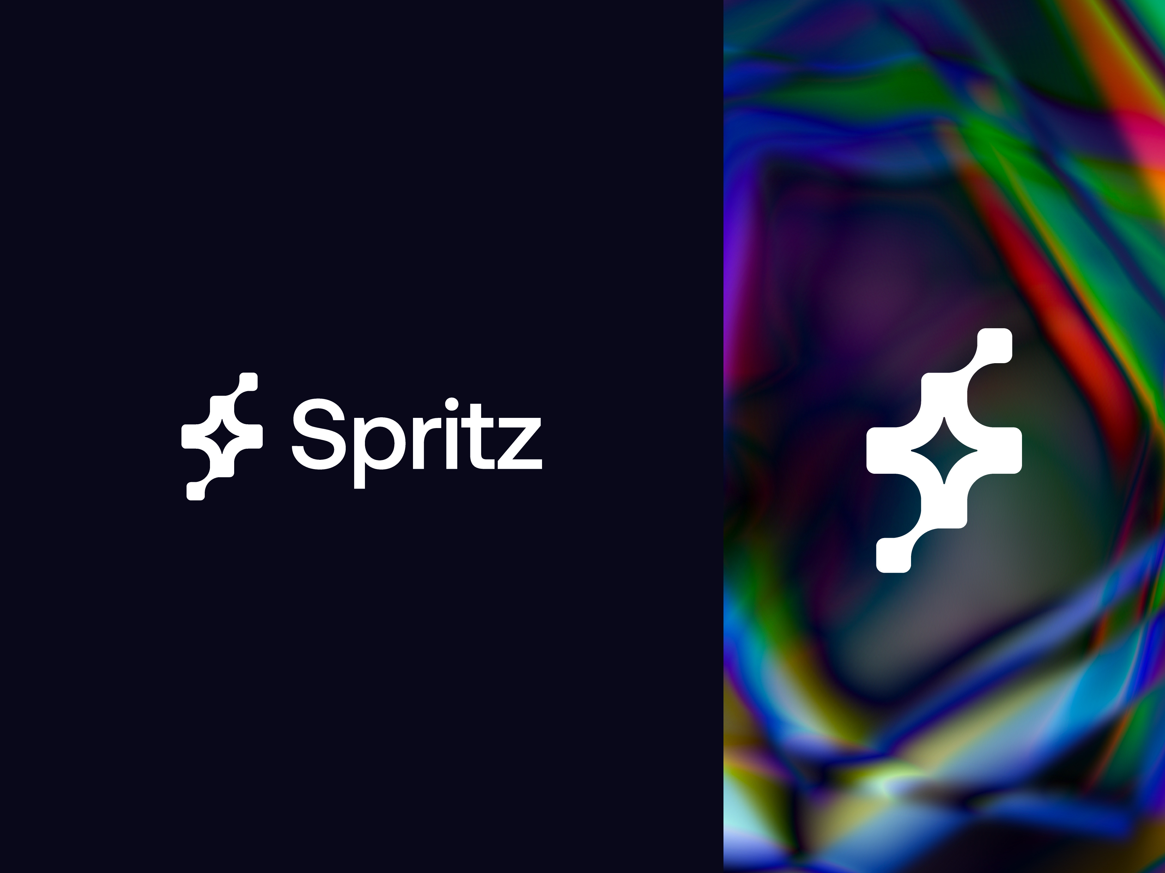 Logo design for AI-powered data infrastructure platform ai branding connected connection data digital flow futuristic icon letter logo mark molecule monogram negative space s star technology web3