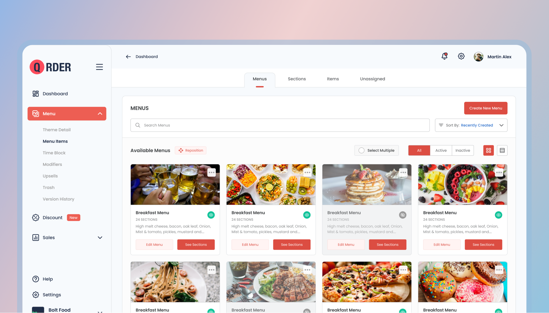 Qrder – AI-Powered Ordering & Restaurant Management minimal design