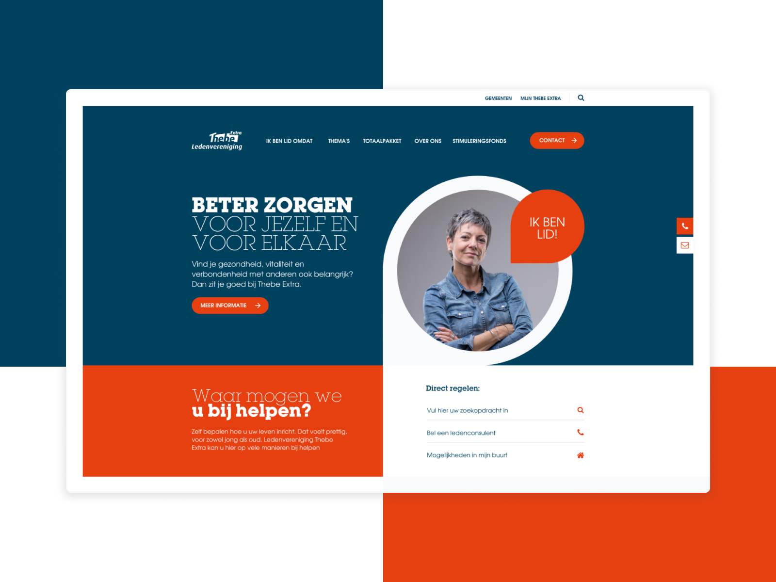 Example of Thebe Extra - Header design