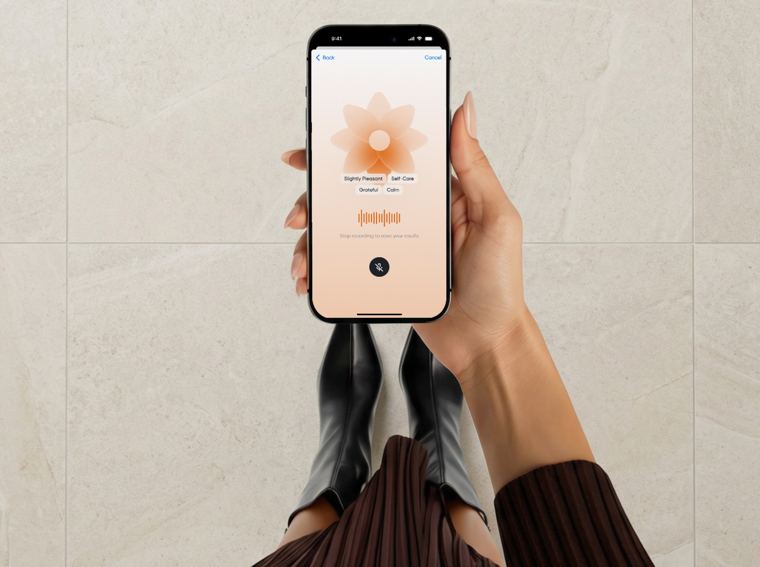 AI Mental Health App – Mindful Journaling & Emotion Insights ai app healthtech journaling app mental health app mindfulness app mobile app design mood tracker self care app therapy app ui design ux design wellness app