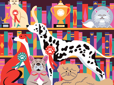 Best In Show Paint By Number Kit - Galison Mudpuppy colour design editorial illustration illustration paint by numbers print