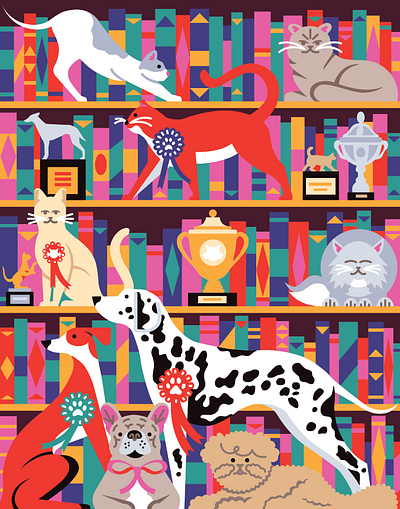 Best In Show Paint By Number Kit - Galison Mudpuppy colour design editorial illustration illustration paint by numbers print